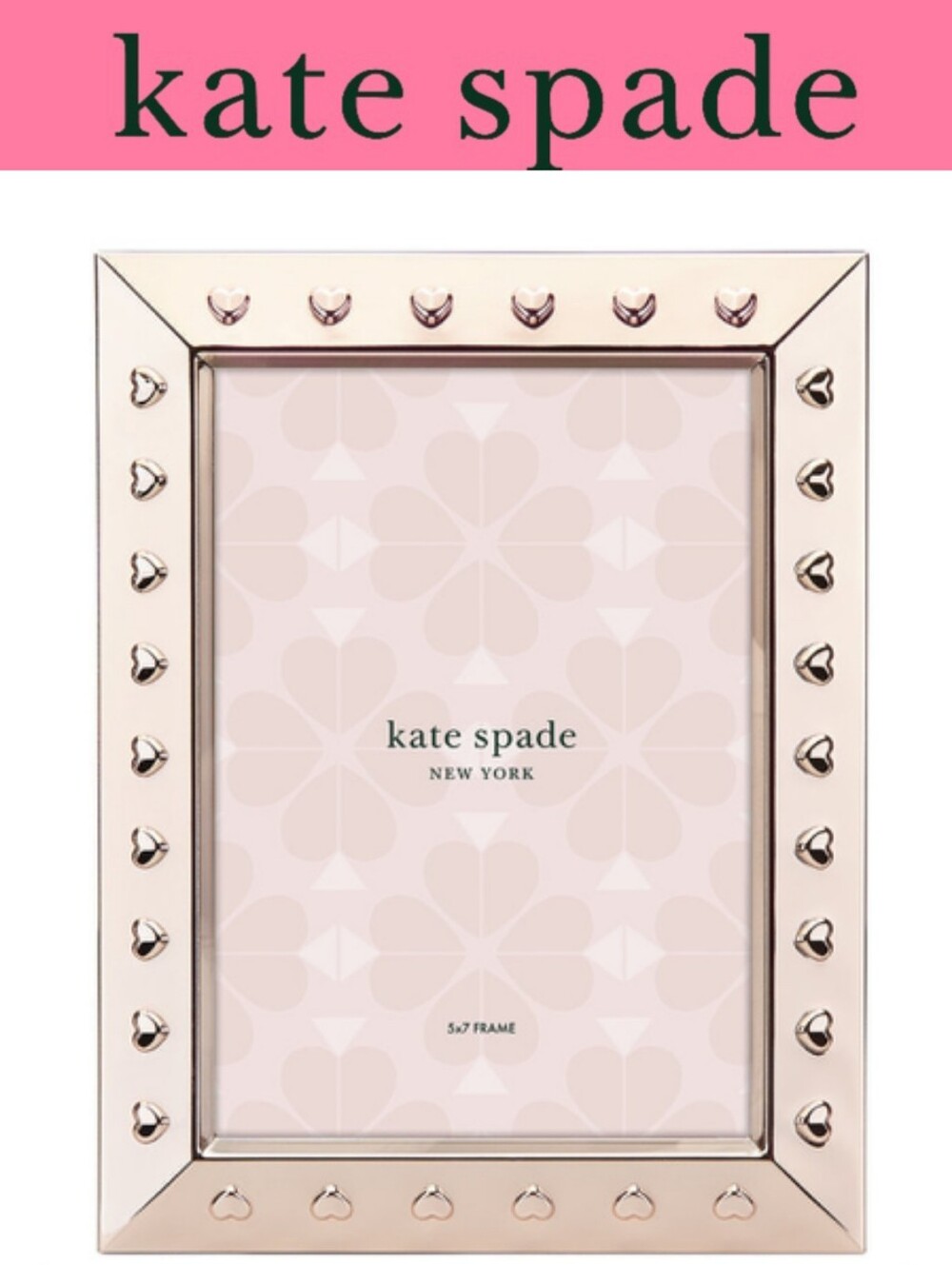 Kate Spade New York Heart To Heart 5x7  Photo Frame
